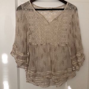 Anthropologie Sheer Blouse
